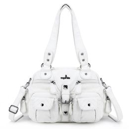 Femmes Small sac à main Satchel Tophandle Handle Handbag Pu Sac à bandoulière Pack Pack Multipocket Sacs 240311