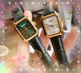 Montre à petit cadran carré pour femme Hip Hop glacé Bracelet en cuir véritable horloge à quartz batterie super brillante couleur or rose argent chaîne bracelet montres montre de luxe