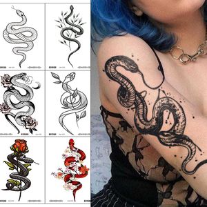 Vrouwen Snake Tijdelijke Tattoos Stickers Waterdicht Hotwife Eagle Henna Tattoo Nep Body Art Festival Accessoires Mode Hot Girl
