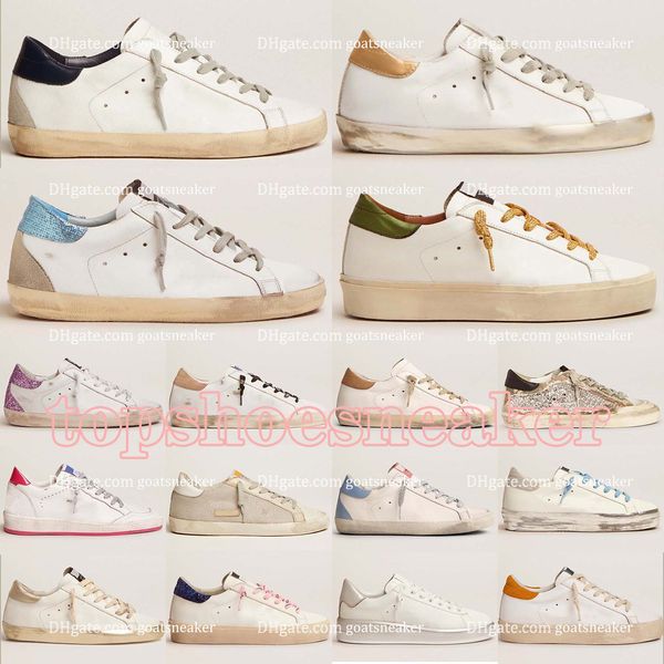 Femmes Sneaker Designer Italie Marque Golden Mid Slide Star Chaussure Noir Imprimé Léopard Rose Or Glitter Classique Blanc Do-Old Dirty