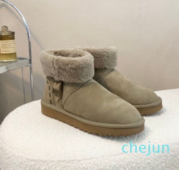 bottes de neige pour femmes bottes courtes Tasman châtaigne classique populaire femmes bottes en peluche plates automne et hiver très adaptées au design de port