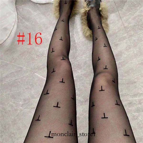 Femmes Sock Designer Collants Bas Femmes Leggings Chaussettes De Luxe Lettres Complètes Stretch Net Bas Dames Sexy Collants Noirs Pour La Fête De Mariage 5341