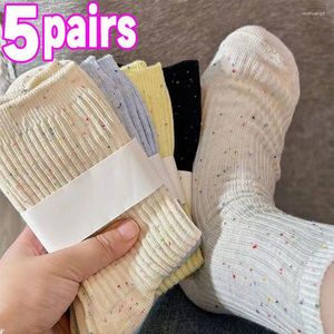 Chaussettes de femmes 1/5 paires d'hiver épaissis tricot en laine de laine de laine de femme