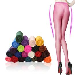 Vrouwen Sokken 1 Paar Kleur Transparant Ultradunne Snoep Sexy Panty Mulheres Meias Panty Collants Kousen Kousen Ondergoed