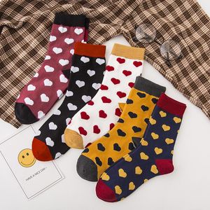 Chaussettes longues en coton pour femmes, 1 paire, mode japonaise, amour étudiant, manches hautes, personnalisées