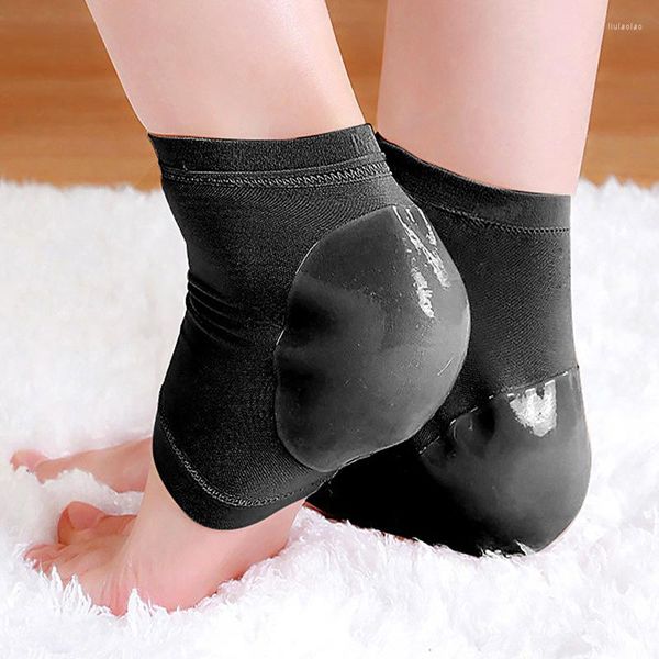 Calcetines de mujer, 1 par, cuidado de los pies, Protector de talón antigrietas, cubierta protectora de silicona para aliviar el dolor, hidratante