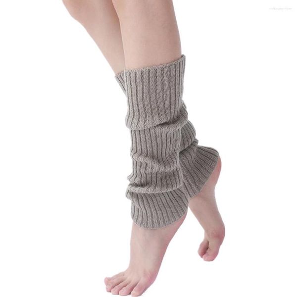 Femmes Chaussettes 1 Paire Style Japonais Côtelé Pile Up Respirant Résistant Au Froid Utumn Hiver Crochet Botte Poignets