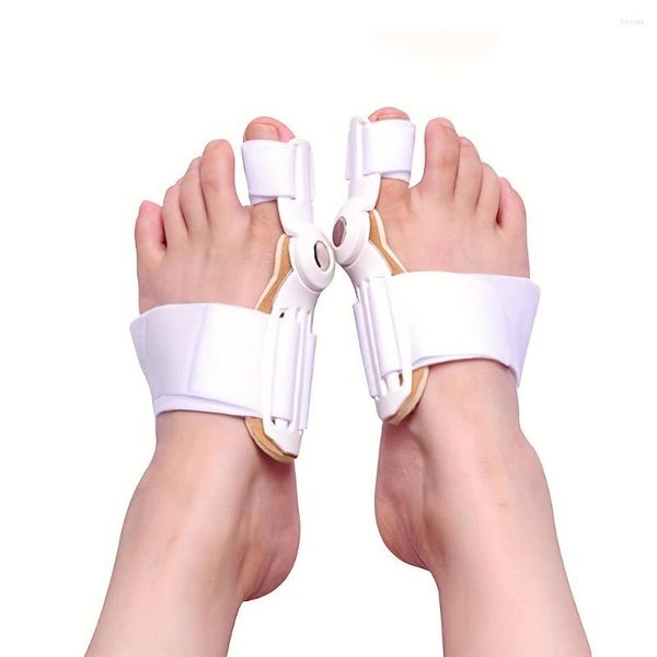 Calcetines de mujer 1 par de correctores de descompresión del dedo del pie separador de almohadillas de férula ajustable adecuado para corregir los dedos gordos del pie
