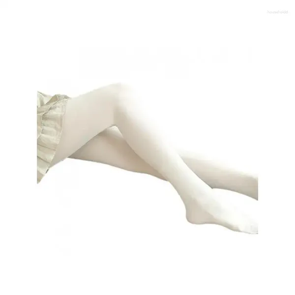 Chaussettes de femmes 170g automne d'hiver blanc collants japonais bas de soie douce de soie micro pression plus leggings chauds en velours 1 pcs 1pcs