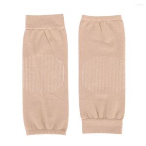 Chaussettes élastiques pour femmes, 1 paire, soulagement de la douleur, bas invisibles en soie, manches aux genoux, coussinet de protection