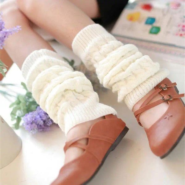 Calcetines de mujer 1 par para niñas Otoño Invierno Kawaii Lolita Y2k Harajuku Cosplay cubierta de pie caliente moda larga suelta alta