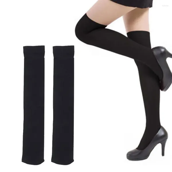 Femmes chaussettes 1 paire Mini filles mode Opaque sur genou cuisse haute bas en Nylon élastique Sexy