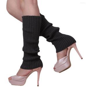 Vrouwensokken 1Pair Stijlvol breienpoot 42 cm Warmer Winter Gebreide Haak Mode Lady Legging Foot High Boot Kousen Leggings