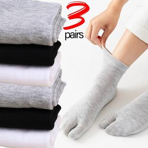 Chaussettes de femmes 2 orteils sandale flip flop japonais style drôle de couleur solide simple unisexe sock sox sox confortable
