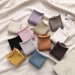 Femmes Chaussettes 2023 Mode Coloré Coton Style Coréen Confort Long Élastique Respirant Slouch Pour Les Filles
