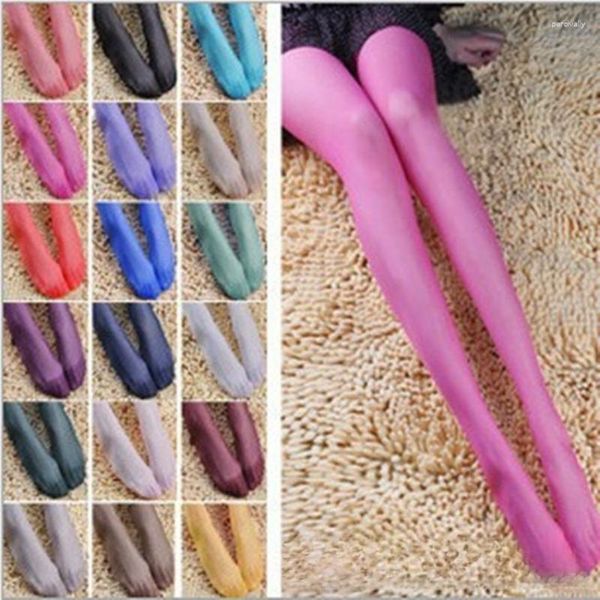 Femmes chaussettes 2023 Sexy bas dames longs collants collants 19 couleurs élastique ultra-mince Nylon Bling