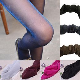 Chaussettes brillantes et charmantes pour femmes, collants fins et brillants à paillettes, à la mode, été et automne, 2023