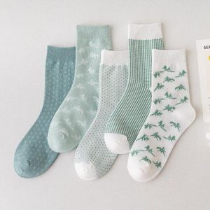 Chaussettes longues en coton doux pour femmes, 2024 S, imprimé de dessin animé mignon, Kawaii, équipe de noël, Style japonais, Harajuku, Streetwear