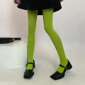 Chaussettes Sexy pour femmes, 24 couleurs, couleur bonbon, collants semi-opaques, à la mode, bas longs sans couture, goutte