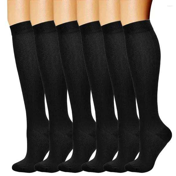 Femmes chaussettes 3 paires Compression pour Circulation15-20 MmHg est soutien athlétique course cyclisme gymnase voyage sport entraînement