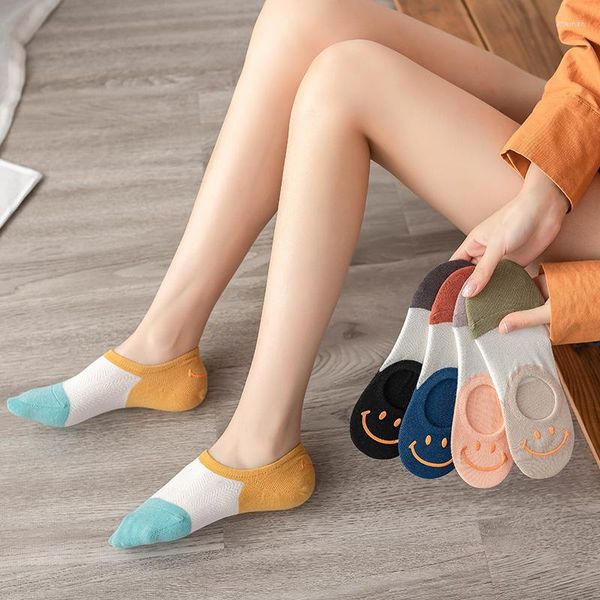 Chaussettes souples pour femmes, 3 paires par lot, pantoufles courtes en coton, chaussures amusantes imprimées, Harajuku Hip Hop, mignonnes mode japonaise Kawaii