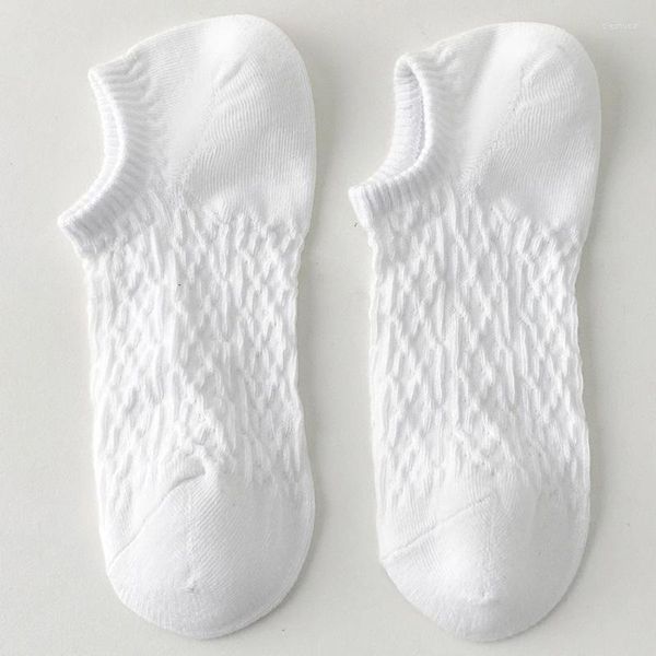 Chaussettes d'été en coton invisibles pour femmes, 3 paires, couleurs unies, fines, courtes, respirantes, coupe basse, antidérapantes pour dames et filles