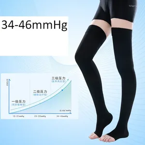 Chaussettes pour femmes, bas de Compression de qualité 3xl, pour varices, diabète, œdème, soutien dégradé, pression de voyage, jambes, 34-46 mmHg