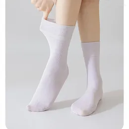 Vrouwen sokken 3pairs/veel schattige fluweel los breien nylon dunne veer vrouwelijke buis zacht ademvolle lange kousen vaste kleur