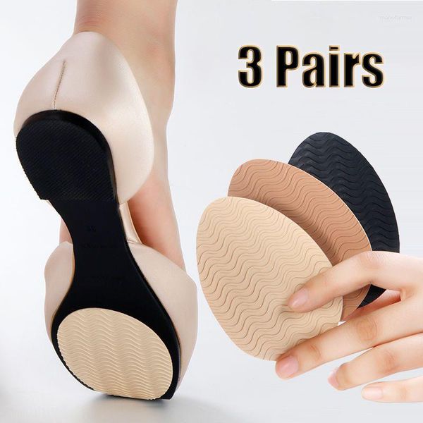 Mujeres calcetines 3pirs silicona autoadhesivo anti-slip shatter tacones altos protector reducción de ruido no punta de zapata de goma redonda empuñaduras