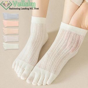 Calcetines para mujeres 5 dedo botes SOX Fashion Fashion Breathable Summer Summer Girl Ultrathin Cotton Invisible Five-Finger Calcetín