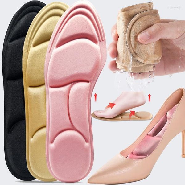 Calcetines de mujer 5 en 1, almohadillas para zapatos deportivos, esponja de memoria, plantillas suaves, tacones altos, soporte para el arco para correr, plantilla de masaje, suela, cojín para zapatos, almohadilla para zapatos