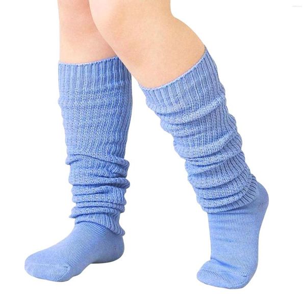 Chaussettes pour femmes 60 cm épaissir allonger les manches des jambes Tube long sur le genou Pile Leggings d'automne d'hiver pour femmes Yoga