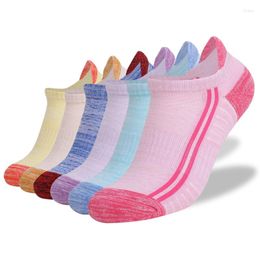 Meias femininas 6 pares, leve, respirável, algodão, tornozelo, macio, curto, elástico, absorvente de suor, amortecido, corte baixo