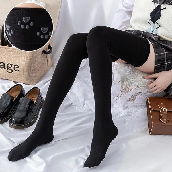 Chaussettes de femmes 70 cm de long tube de genou en silicone bassages non glipt