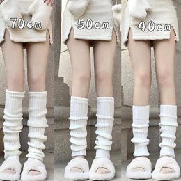 Calcetines de mujer 8styles lolita bota de bota de pierna larga calentador blanco lana blanca tejido de tejido de tejido cubierta de pie de pie legging otoño de invierno