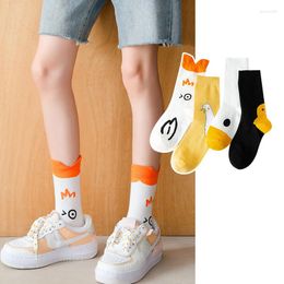 Vrouwen sokken dier grappig mooie cartoon eenden middelste tube mode -unisex Harajuku academische sfeer