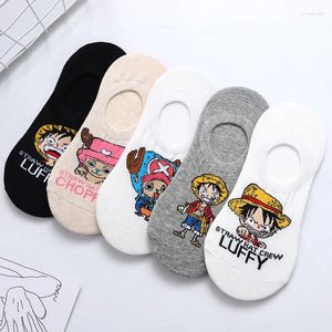 Chaussettes femme Anime Monkey D. Luffy Chopper Boot décontracté unisexe adulte Invisible bateau coton