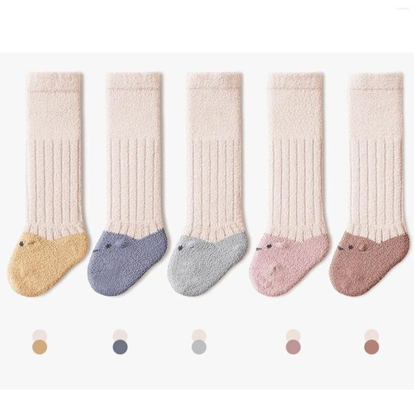 Femmes chaussettes automne et hiver bas à la mode motif Simple mignon impression épaissi chaud confortable bébé Calcetines Mujer