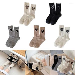 Chaussettes de femmes b36d couleur unie épaisse laine chaude et soft boot tricot de tricot