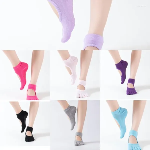 Chaussettes dos nu à bout complet pour femmes, 2 pièces, Sports de loisirs, Tube bas antidérapant, solide, mode Yoga, Style coréen, Bodhi La danse débutant