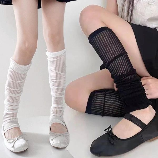 Femmes chaussettes de style ballet de style jambe de jambe couverture filles douces bas transparents kawaii sexy ruisseau long lolita bottes hosiery