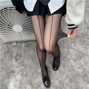 Femmes chaussettes noir Sexy sans couture transparent collants concepteur bas de corps mode Nylon été gothique Lingerie résille collants prise