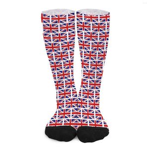 Calcetines de mujer, medias con bandera británica, diseño de banderas del Reino Unido, divertido invierno, antideslizante, Unisex, ciclismo de alta calidad