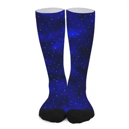 Calcetines de mujer Bule Galaxy medias estampado de estrellas patrón gótico primavera antibacteriano Unisex calidad de monopatín