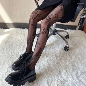 Chaussettes femme papillon foncé Lolita bas femme résille douce collants Sexy collants jambes charmantes