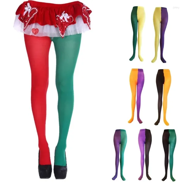 Chaussettes de noël pour femmes, collants de couleurs assorties, sac taille haute, pied ajusté, Base confortable assortie avec tout