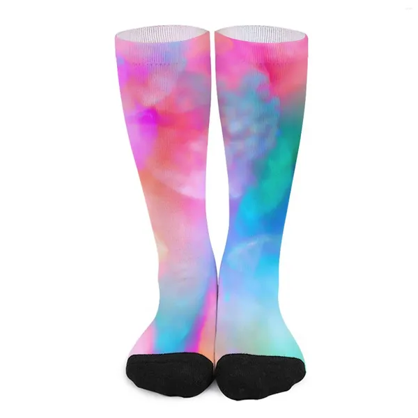 Femmes chaussettes coloré arc-en-ciel bas motif imprimé abstrait gothique printemps antidérapant filles escalade doux respirant