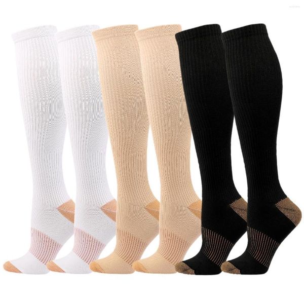 Femmes chaussettes Compression graduée genou haut bas entraînement course récupération cyclisme voyage plein air hommes Sports