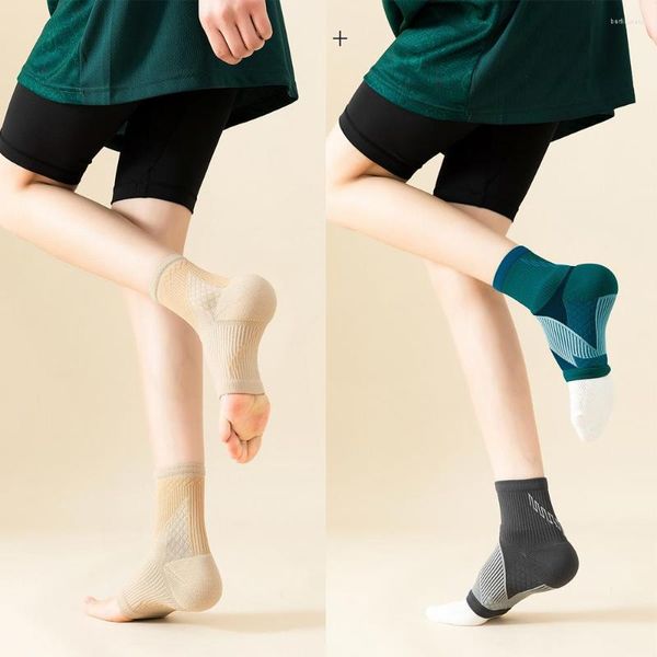 Calcetines deportivos de compresión para mujer, protección del tobillo y del pie, soporte para el talón, comodidad, resistente al desgaste, absorción del sudor, gimnasio