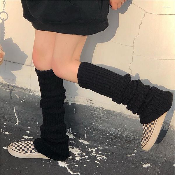 Femmes chaussettes mignon japonais Lolita douce fille jambières tricot boule de laine tricoté couvre-pied Cosplay automne hiver Punk Y2k